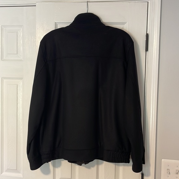 Johnson & Murphy Black jacket. Never worn. Zippered. Wool&cashmere. Dry clean. - Picture 2 of 11